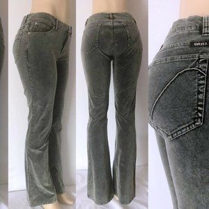 GUESS Women's Mid-Rise Boot Cut Velvet Jeans sz 31